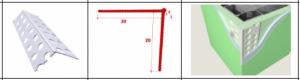 Nẹp Nhựa V Tô Góc Vuông - Nẹp Bã Góc Vuông