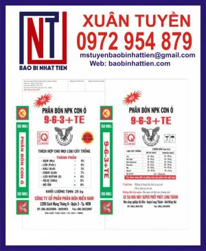 Bao đựng phân bón, bao bì phân bón in flexo