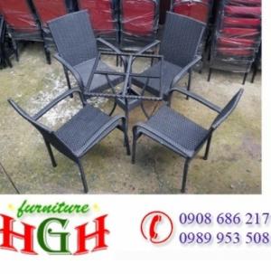 bàn ghế caffe sân vườn hgh027