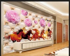 Gạch tranh mã đáo thành công - tranh ngựa