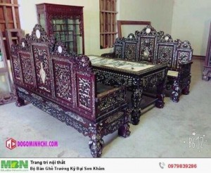 Bộ Bàn Ghế Trường Kỷ Đại Sơn Khảm