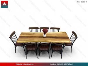Bàn Gỗ Me Tây Nguyên Khối dài 2000 rộng 740-640-660 dày 55 (mm)