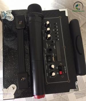 Loa karaoke Kiomic Q8 tặng micro không dây loa kéo mini