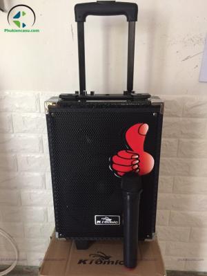 Loa karaoke Kiomic Q8 tặng micro không dây loa kéo mini