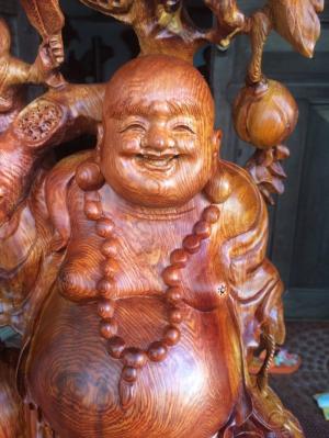 Thần Tài Vác Cành Đào, em bé... Gỗ Hương Daklac