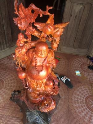 Thần Tài Vác Cành Đào, em bé... Gỗ Hương Daklac