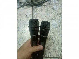 Cặp mic oppo có dây hát karaoke