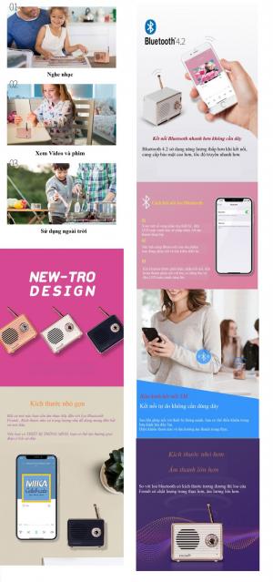 Loa bluetooth mini Fromb-nhập khẩu chính hãng Hàn Quốc