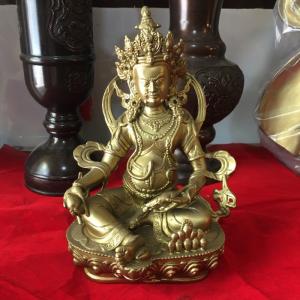 Tượng hoàng thần tài bằng đồng thau cao 23cm