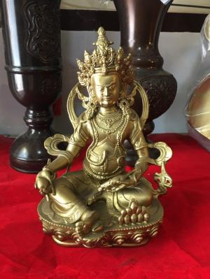 Tượng hoàng thần tài bằng đồng thau cao 23cm