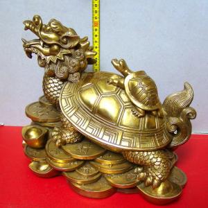 Long quy rùa đầu rồng, long quy cõng con phong thủy