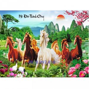 tranh gạch mã đáo thành công