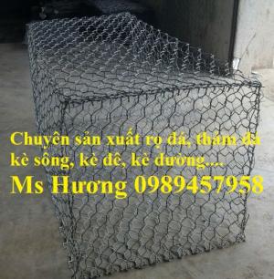 Rọ đá chống sạt lở, rọ thép mạ kẽm 1x1x1m, 1x1x0,5m giá rẻ