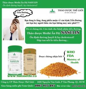 Thảo dược Methi NASULIN phòng ngừa Tiểu Đường và ngăn chặn biến chứng