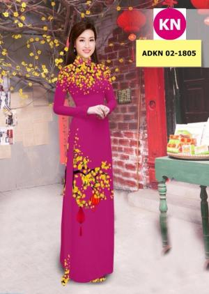 Vải bộ áo dài in đẹp ADKN 02-1805 (vải áo và vải quần )