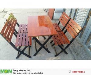 bàn ghế gỗ xếp quán nhậu hgh05