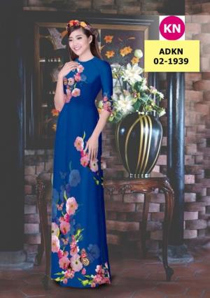 Vải bộ áo dài in đẹp ADKN 02-1939 (vải áo và vải quần )