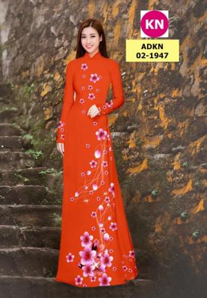 Vải bộ áo dài in đẹp ADKN 02-1947 (vải áo và vải quần )