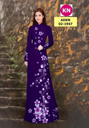 Vải bộ áo dài in đẹp ADKN 02-1947 (vải áo và vải quần )