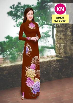Vải bộ áo dài in đẹp ADKN 02-1949 (vải áo và vải quần )