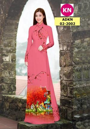 Vải bộ áo dài in đẹp ADKN 02-2002 (vải áo và vải quần )