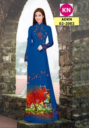Vải bộ áo dài in đẹp ADKN 02-2002 (vải áo và vải quần )