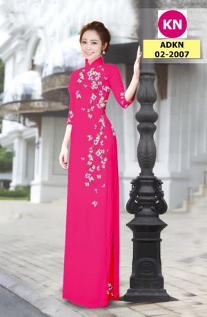 Vải bộ áo dài in đẹp ADKN 02-2007 (vải áo và vải quần )