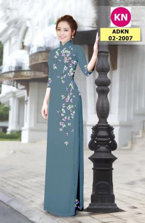 Vải bộ áo dài in đẹp ADKN 02-2007 (vải áo và vải quần )