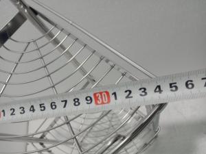 Kệ góc la 3 tầng INOX 304 KT: 25*25*70- GLA3T25I3-