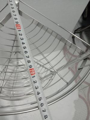 Kệ góc la 3 tầng INOX 304 KT: 25*25*70- GLA3T25I3-