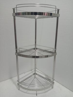Kệ góc la 3 tầng INOX 304 KT: 25*25*70- GLA3T25I3-
