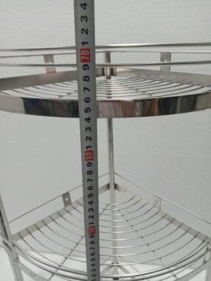 Kệ góc la 3 tầng INOX 304 KT: 30*30*70- GLA3T30I3-