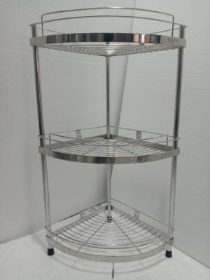 Kệ góc la 3 tầng INOX 304 KT: 30*30*70- GLA3T30I3-