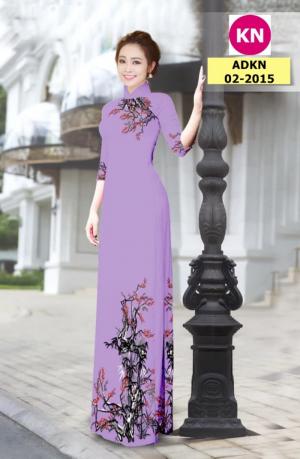 Vải bộ áo dài in đẹp ADKN 02-2015 (vải áo và vải quần )