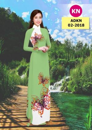Vải bộ áo dài in đẹp ADKN 02-2018 (vải áo và vải quần )
