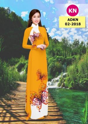 Vải bộ áo dài in đẹp ADKN 02-2018 (vải áo và vải quần )