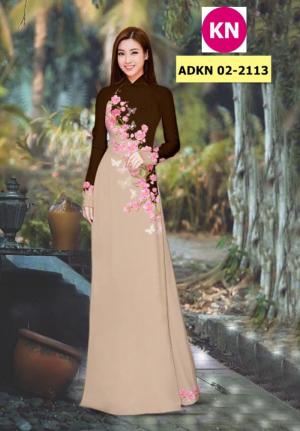 Vải bộ áo dài in đẹp ADKN 02-2113 (vải áo và vải quần )