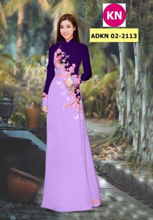 Vải bộ áo dài in đẹp ADKN 02-2113 (vải áo và vải quần )