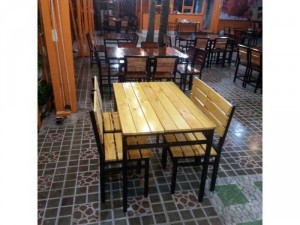 bàn ghế quán ăn giá theo hình
