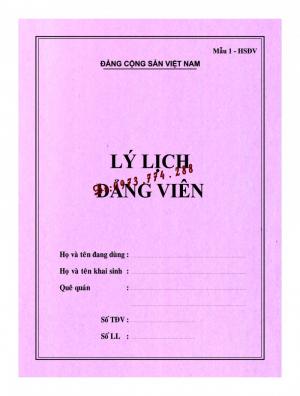 Có 4 mẫu lý lịch đảng viên