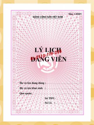 Có 4 mẫu lý lịch đảng viên