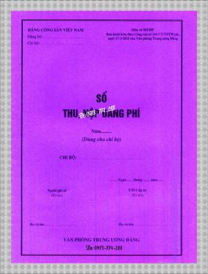 sổ thu đảng phí của chi bộ