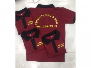 May áo thun đồng phục tiệm nail giá rẽ