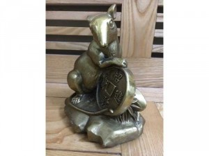 Tượng chuột phong thuỷ đúc bằng đồng, đường nét sống động