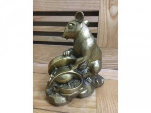Tượng chuột phong thuỷ đúc bằng đồng, đường nét sống động