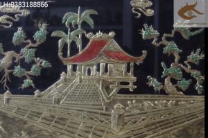 Tranh đồng chùa một cột quà tặng tân gia,khai trương cửa hàng