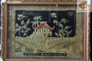 Tranh đồng chùa một cột quà tặng tân gia,khai trương cửa hàng