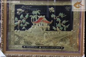 Tranh đồng chùa một cột quà tặng tân gia,khai trương cửa hàng