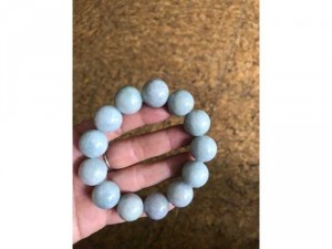 Vòng Tay Nam 18Ly Đá Cẩm Thạch A Tự Nhiên Nam Mạng Mộc Hoả Hợp Màu Xanh Nhẹ