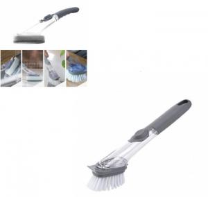 Cây cọ chà rửa xoong 2in1 có chổ đựng xà phòng